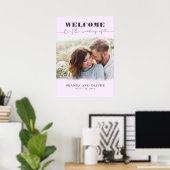 Romantic Cute Photo Weduwen Welkomstteken Poster (Thuiskantoor)