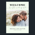 Romantic Cute Photo Weduwen Welkomstteken Poster<br><div class="desc">Fotobruiloft welkom poster.</div>