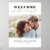 Romantic Cute Photo Weduwen Welkomstteken Poster (Voorkant)