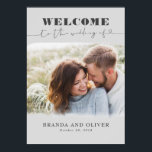 Romantic Cute Photo Weduwen Welkomstteken Poster<br><div class="desc">Fotobruiloft welkom poster.</div>