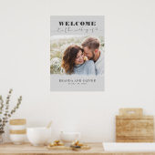 Romantic Cute Photo Weduwen Welkomstteken Poster (Keuken)