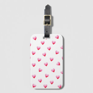 Romantic Cute Red Heart Bagagelabel