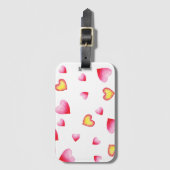 Romantic Cute Red Heart Bagagelabel (Voorkant (verticaal))