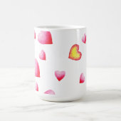 Romantic Cute Red Heart Koffiemok (Center)