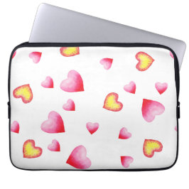 Romantic Cute Red Heart Laptop Sleeve