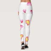 Romantic Cute Red Heart Leggings (Achterkant)