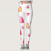 Romantic Cute Red Heart Leggings (Voorkant)