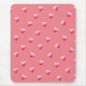 Romantic Cute Red Heart Muismat (Voorkant)