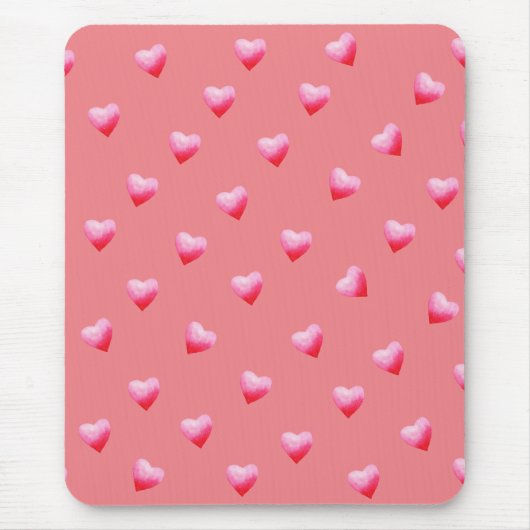 Romantic Cute Red Heart Muismat (Voorkant)