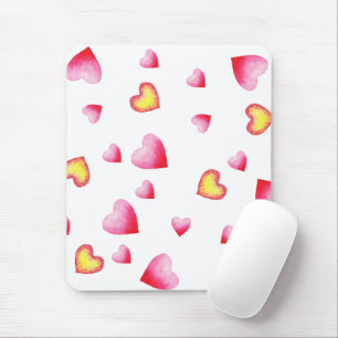 Romantic Cute Red Heart Muismat