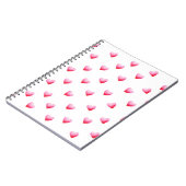 Romantic Cute Red Heart Notitieboek (Linkerzijde)