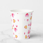Romantic Cute Red Heart Papieren Bekers (Rechts)