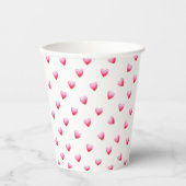 Romantic Cute Red Heart Papieren Bekers (Voorkant)