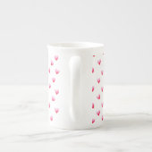 Romantic Cute Red Heart Porselein Kop (Achterkant)