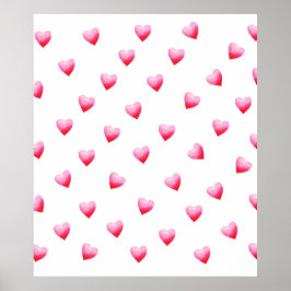 Romantic Cute Red Heart Poster
