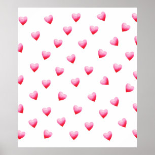 Romantic Cute Red Heart Poster