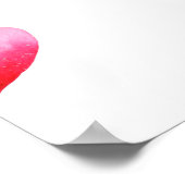 Romantic Cute Red Heart Poster (Hoek)