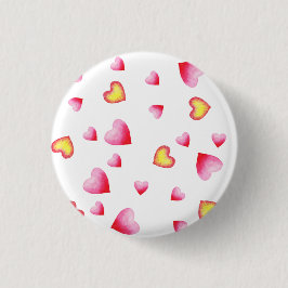 Romantic Cute Red Heart Ronde Button 3,2 Cm