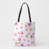 Romantic Cute Red Heart Tote Bag (Voorkant)