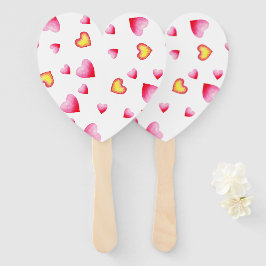 Romantic Cute Red Heart Valentijnsdag Handwaaier