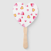 Romantic Cute Red Heart Valentijnsdag Handwaaier (Voorkant)