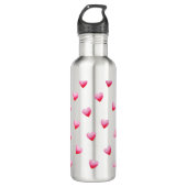 Romantic Cute Red Heart Waterfles (Voorkant)