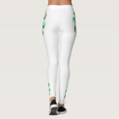 Romantic Cute Waterverf Green Valentijnsdag Leggings (Achterkant)