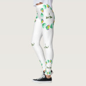 Romantic Cute Waterverf Green Valentijnsdag Leggings (Links)
