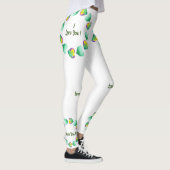 Romantic Cute Waterverf Green Valentijnsdag Leggings (Rechts)