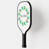Romantic Cute Waterverf Green Valentijnsdag Pickleball Paddle (Links)