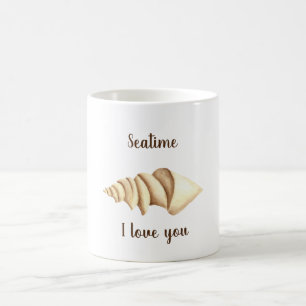 Romantic Cute waterverf Seatime Shell Coffee Mok