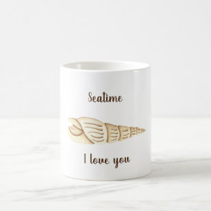 Romantic Cute waterverf Seatime Shell Koffiemok