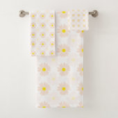 Romantic Daisies Ditsy Floral Pattern Trendy Bath Bad Handdoek (Insitu)
