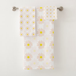 Romantic Daisies Ditsy Floral Pattern Trendy Bath Bad Handdoek