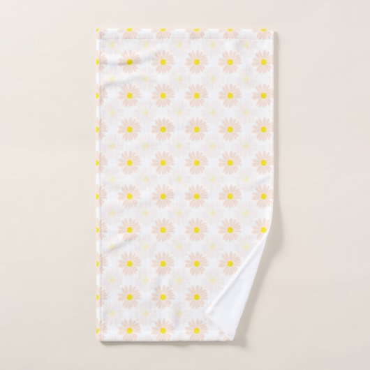 Romantic Daisies Ditsy Floral Pattern Trendy Bath Bad Handdoek (Handdoek)