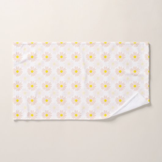 Romantic Daisies Ditsy Floral Pattern Trendy Bath Bad Handdoek (Handdoek)