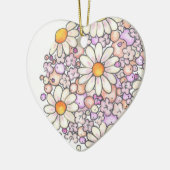 Romantic Daisies Keramisch Ornament (Links)