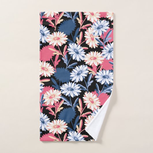 Romantic Daisy Flower in the Night Bad Handdoek (Handdoek)