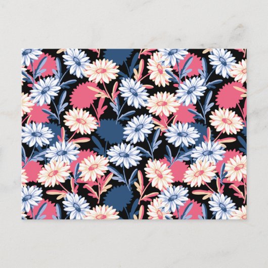 Romantic Daisy Flower in the Night Briefkaart (Voorkant)