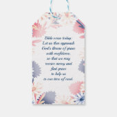 Romantic Daisy Flower Pattern Cadeaulabel (Achterkant)