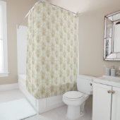 Romantic Damask Curtain Cream Ivory Bath Décor Douchegordijn (In situ)