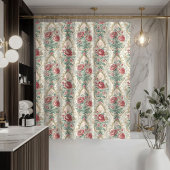 Romantic Damask Curtain Pastel Victorian Accent Douchegordijn