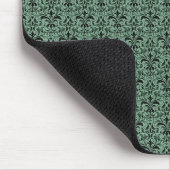 Romantic Damask Mousepad, Clover Green Muismat (Hoek)