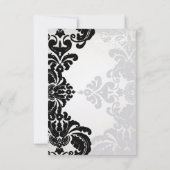 Romantic Damask Shadows Damask Wedding RSVP Kaartje (Achterkant)