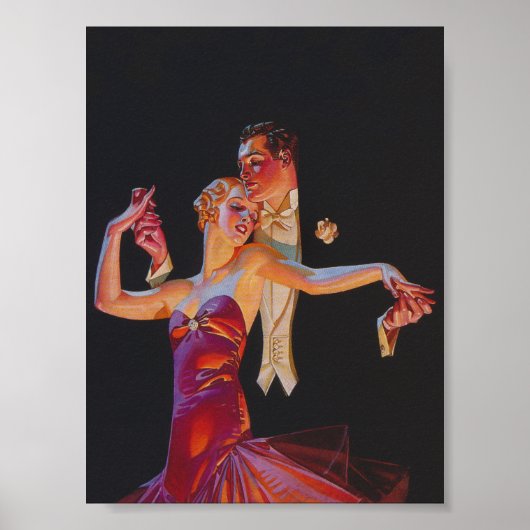 Romantic Dancers Vintage Poster (Voorkant)
