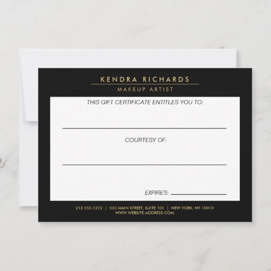 Romantic Dark Florals Cadeaubon (Achterkant)