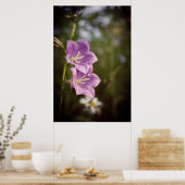 Romantic Dark Flowers – Botanical Fantasy Boho Poster (Keuken)