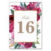 Romantic Dark Moody Burgundy Maroon Floral wedding Kaart (Voorkant)