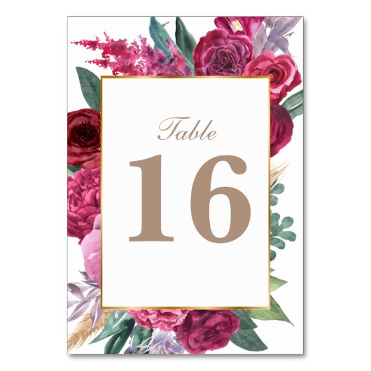 Romantic Dark Moody Burgundy Maroon Floral wedding Kaart (Voorkant)