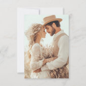 Romantic Dark Red Save The Date (Achterkant)